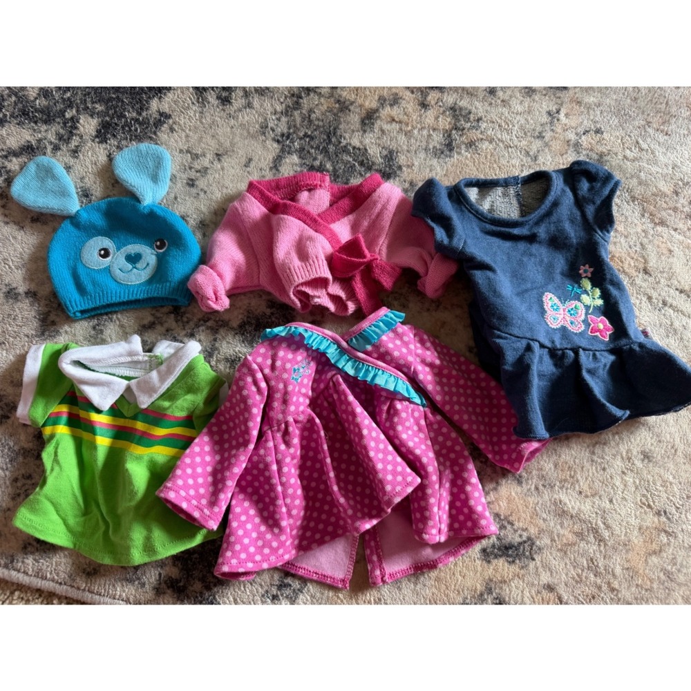 American Girl Bitry baby Clothes Lot 5pc Dress Coat Shirt Cardigan Hat